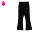 WASHED MULTI LOGO RHINESTONE VELOUR BOOTCUT FIT PANTS