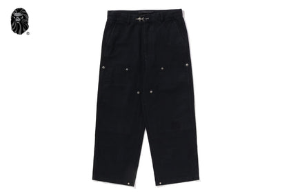 BAPE BLACK WASHED CHORE WORK PANTS #1