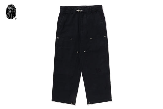 BAPE BLACK WASHED CHORE WORK PANTS #1