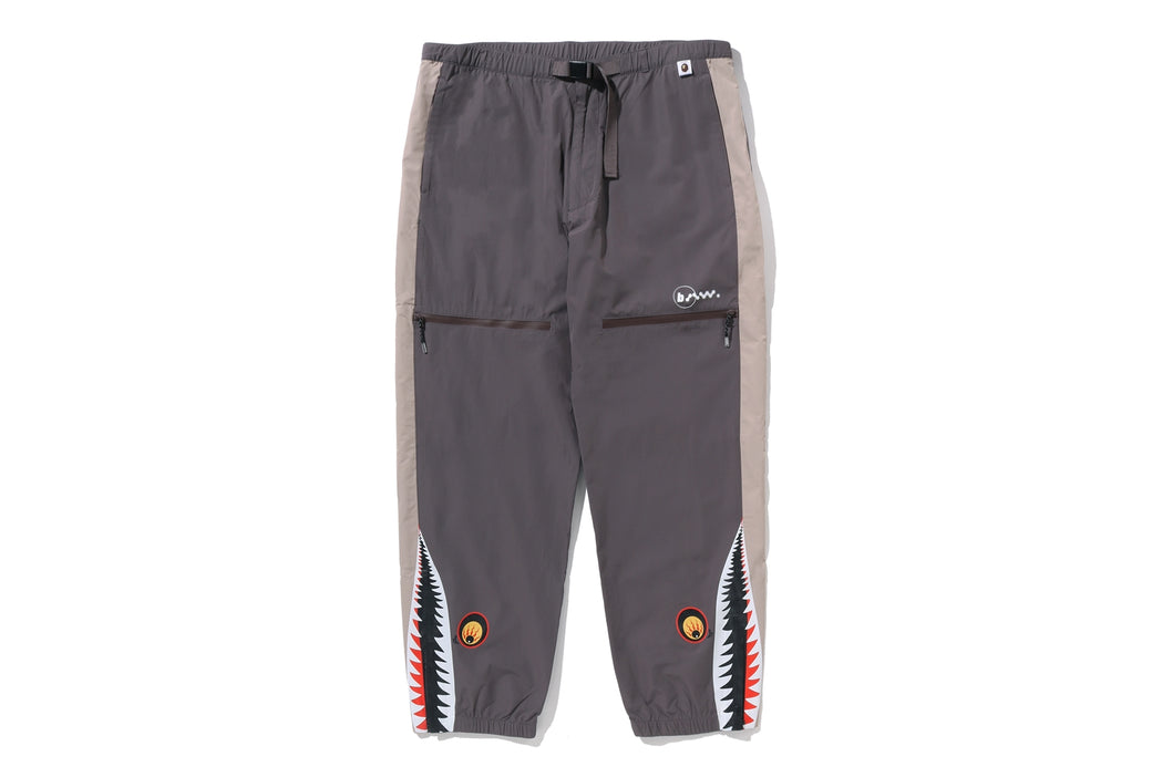 BAPE BY KAZUKI KURAISHI 】3-LAYER BELTED SHARK PANTS | bape.com