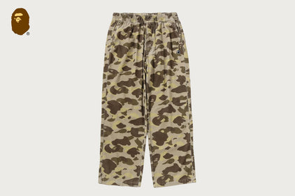 COLOR CAMO ONE POINT CORDUROY RELAXED FIT PANTS