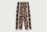 COLOR CAMO MESH HIGH SPLIT SNAP BUTTON RELAXED FIT PANTS