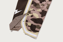 COLOR CAMO MESH HIGH SPLIT SNAP BUTTON RELAXED FIT PANTS