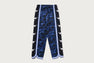 COLOR CAMO MESH HIGH SPLIT SNAP BUTTON RELAXED FIT PANTS