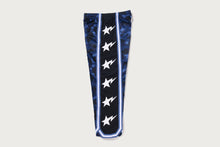 COLOR CAMO MESH HIGH SPLIT SNAP BUTTON RELAXED FIT PANTS