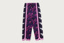 COLOR CAMO MESH HIGH SPLIT SNAP BUTTON RELAXED FIT PANTS