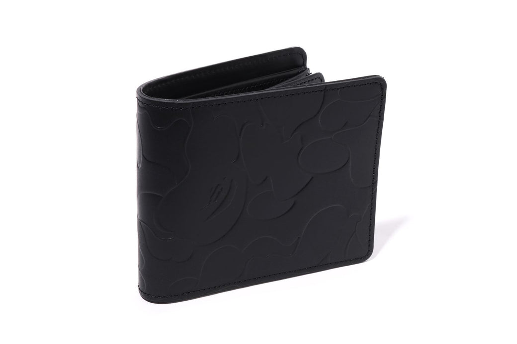 小物 BAPE LEATHER WALLET BAPE Solid Camo Leather Wallet Black - FW20 - US