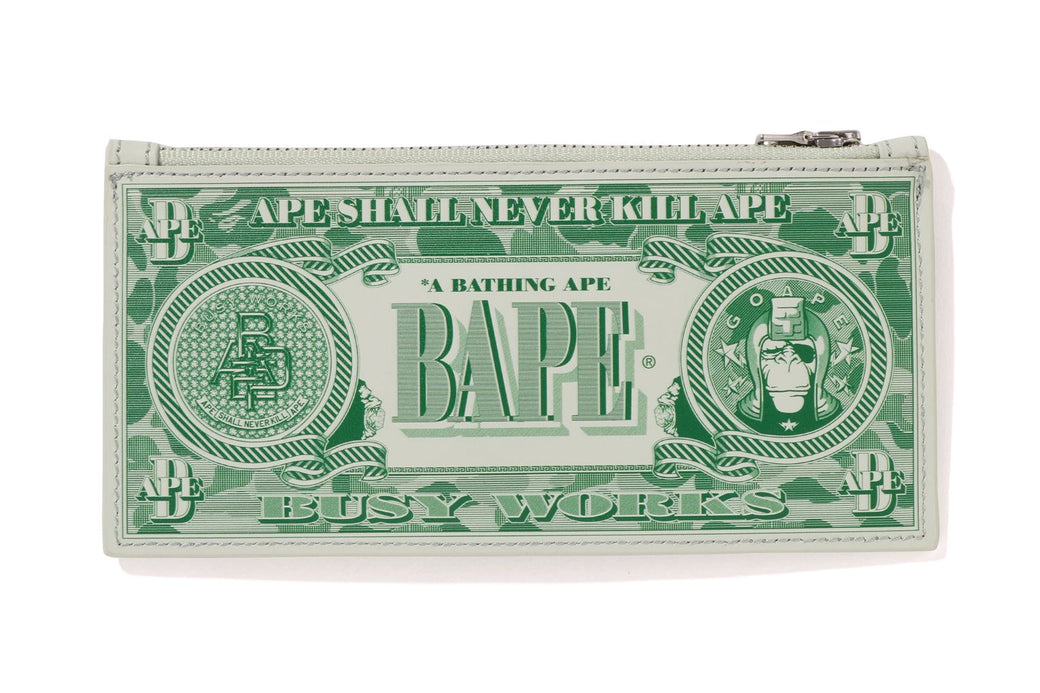 a bathing ape BANKNOTE DESIGN POUCH ポーチ BANKNOTE DESIGN POUCH | bape.com