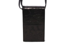 EMBOSSED LEATHER PHONE BAG