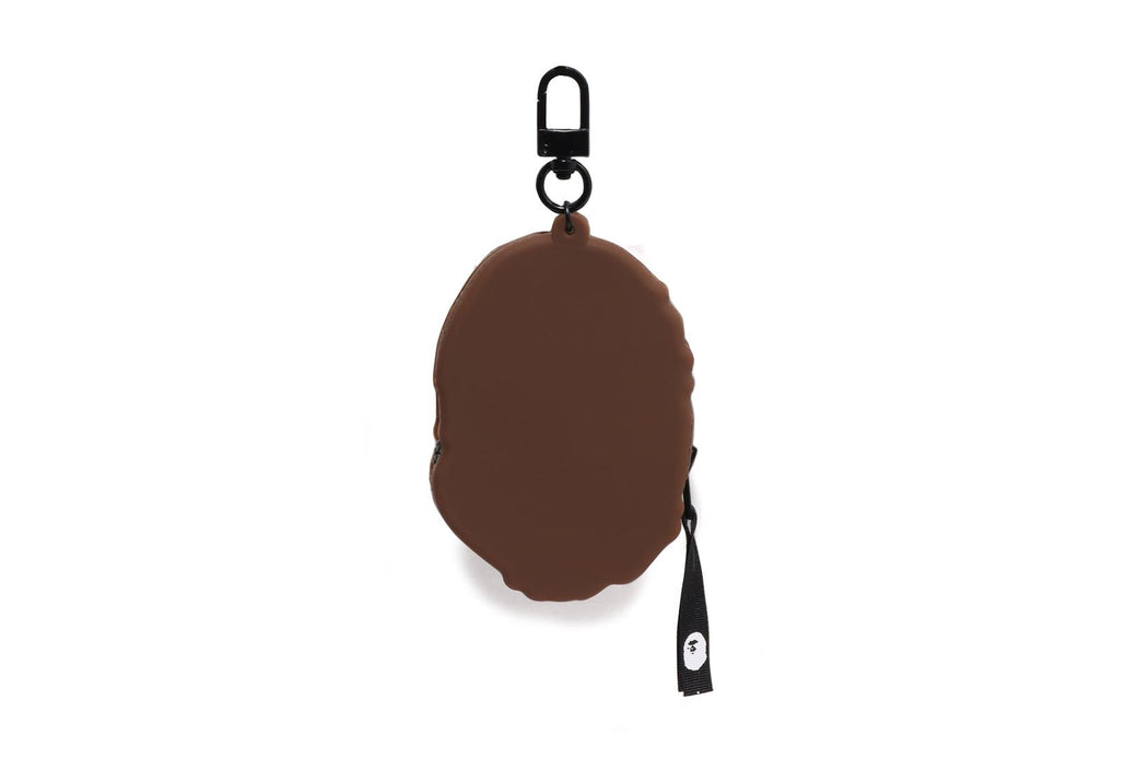 人気 ☆ BAPE APE HEAD COIN CASE M ☆ BROWN A Bathing Ape Ape Head Coin Case brown