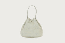 DENIM CAMO QUILTING BUCKET BAG