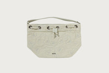 DENIM CAMO QUILTING BUCKET BAG