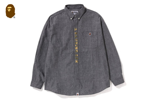 A BATHING APE APPLIQUE BD LOOSE FIT SHIRT