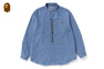 A BATHING APE APPLIQUE BD LOOSE FIT SHIRT