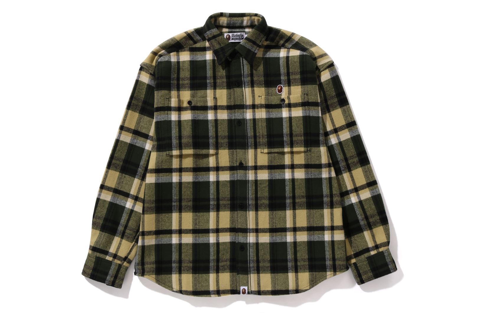 BAPE CHECK APE HEAD ONE POINT FLANNEL SHIRT | bape.com