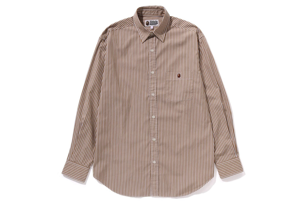 APE HEAD ONE POINT STRIPED SHIRT