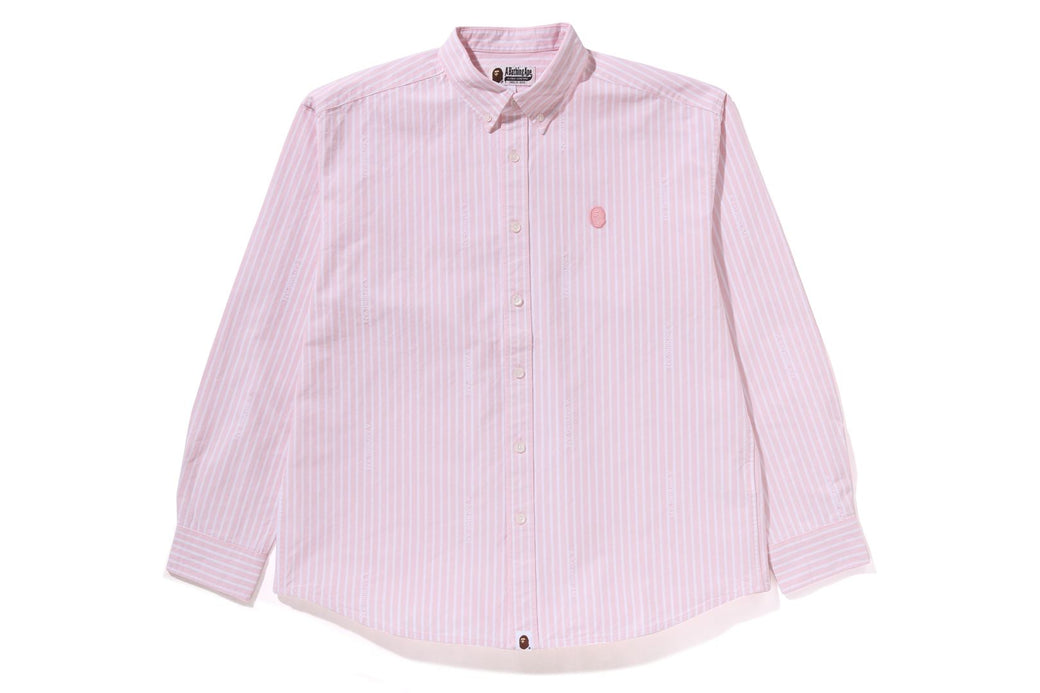 APE HEAD ONE POINT LOGO STRIPES SHIRT