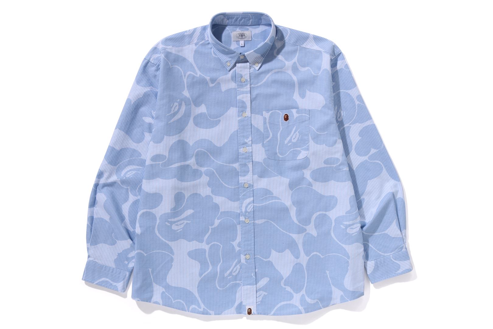 STRIPE CAMO RELAXED FIT SHIRT | bape.com