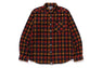 APE HEAD ONE POINT CHECK RELAXED FIT SHIRT