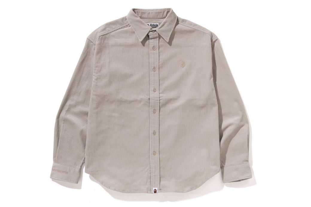 ONE POINT CORDUROY LS SHIRT | bape.com