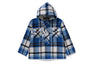 BAPE CHECK HALF ZIP HOODIE SHIRT