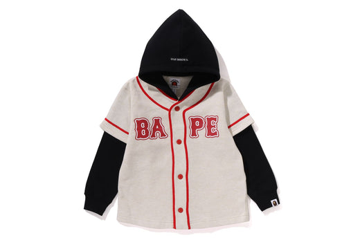 BAPE LOGO LAYERED BASEBALL SWEATSHIRT