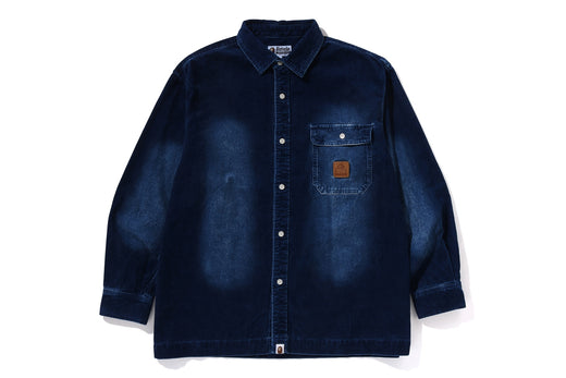 INDIGO DYE CORDUROY LS SHIRTS