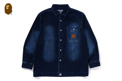 INDIGO DYE CORDUROY LS SHIRTS