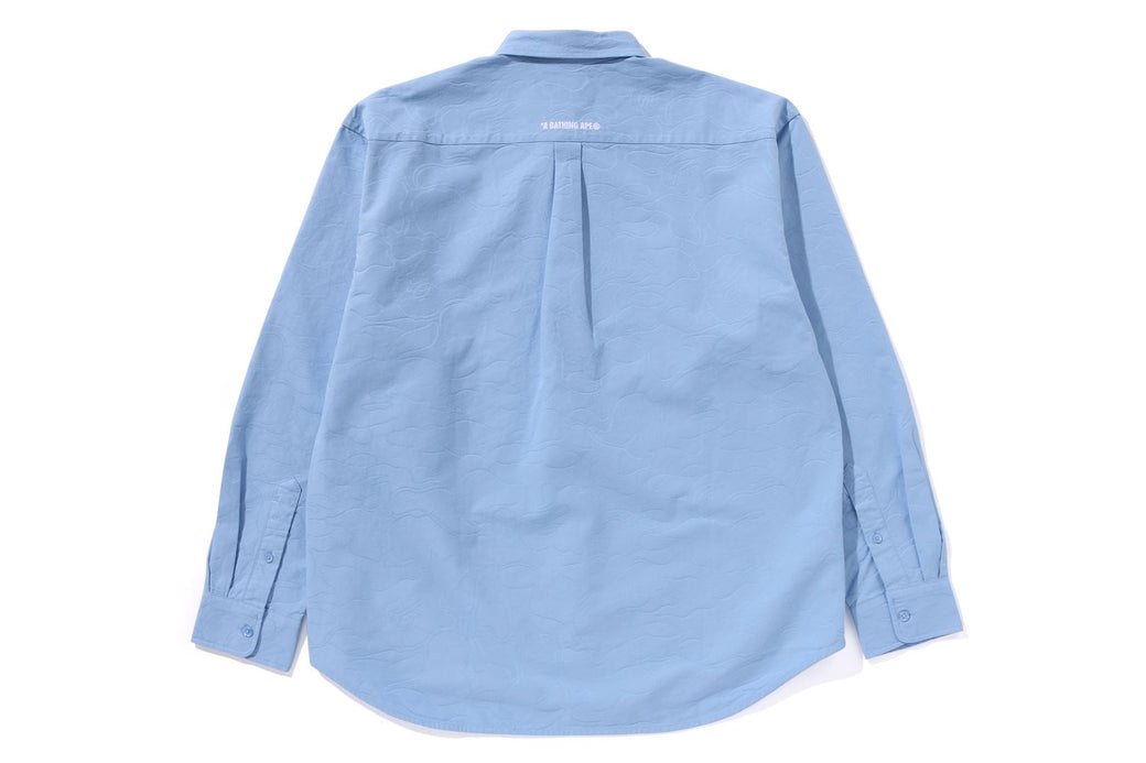 LINE CAMO JACQUARD OXFORD LS SHIRT | bape.com