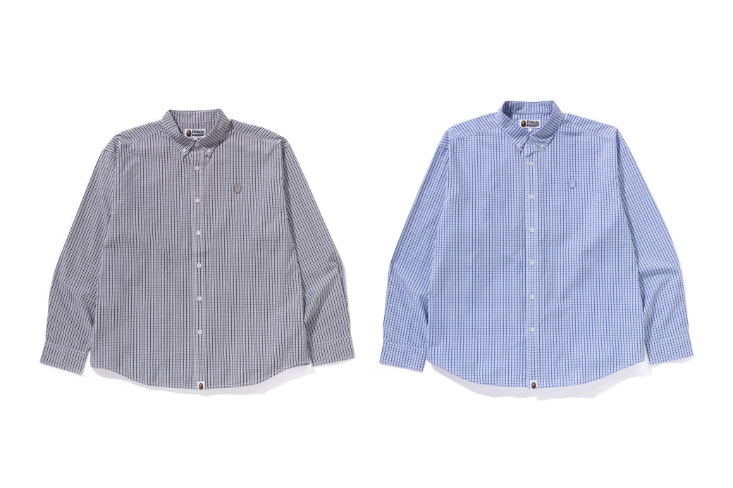 ONE POINT CHECKED POPLIN LS SHIRT | bape.com