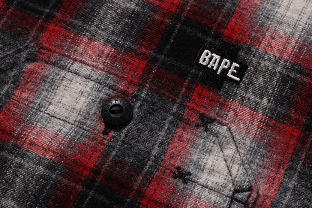 FLANNEL CHECK TACTICAL SHIRT | bape.com