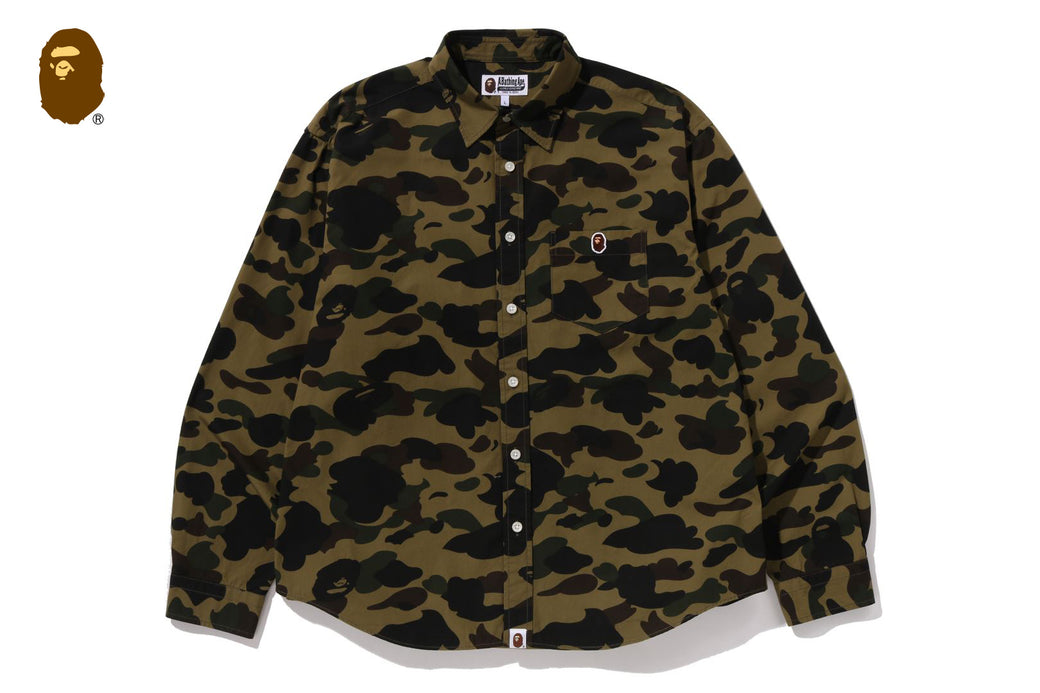 1ST CAMO ONE POINT RELAXED FIT LS SHIRT | bape.com