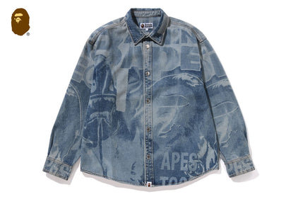 OVERALL LASERED DENIM LS SHIRT