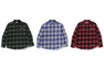 A BATHING APE LOGO OMBRE CHECK FLANNEL LS SHIRT