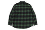 A BATHING APE LOGO OMBRE CHECK FLANNEL LS SHIRT