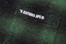 A BATHING APE LOGO OMBRE CHECK FLANNEL LS SHIRT