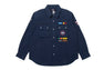 【 BAPE BY KAZUKI KURAISHI 】MULTI PATCH MILITARY LS SHIRT