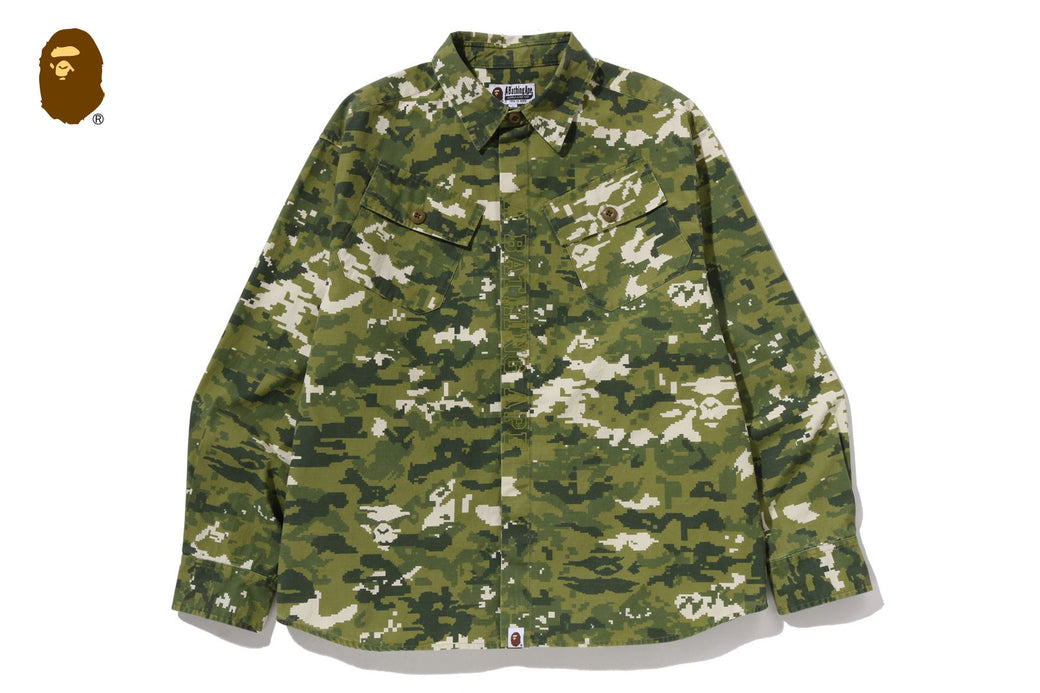 A BATHING APE マルチカモ ネクタイ シルク BAPE CAMO MULTI PIXEL CAMO MILITARY SHIRT | bape.com