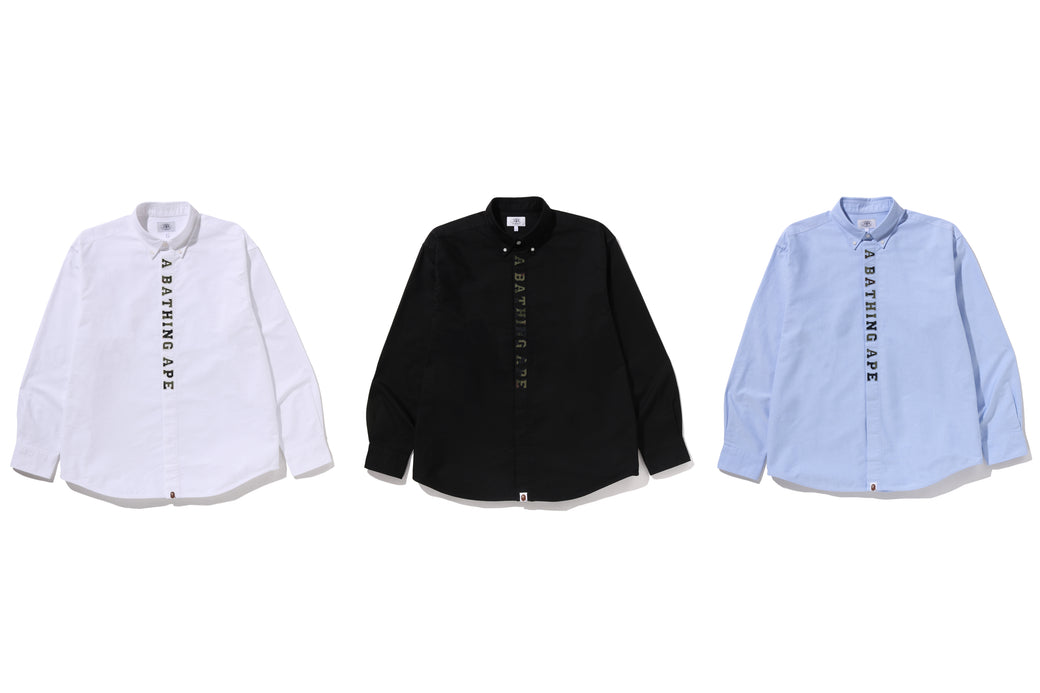 1ST CAMO APPLIQUE OXFORD LS SHIRT | bape.com