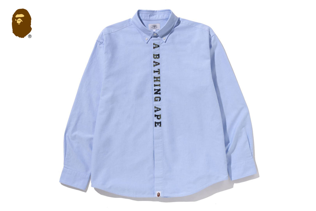 1ST CAMO APPLIQUE OXFORD LS SHIRT | bape.com