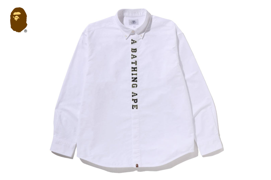 1ST CAMO APPLIQUE OXFORD LS SHIRT | bape.com