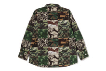 APE HEAD ONE POINT CAMO PATCHWORK SHIRT