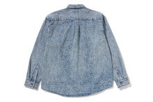 ONE POINT LINE CAMO JACQUARD DENIM LS SHIRT
