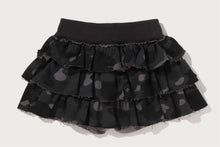 COLOR CAMO RUFFLE SWEAT SKIRT