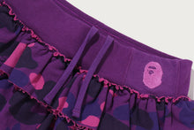 COLOR CAMO RUFFLE SWEAT SKIRT