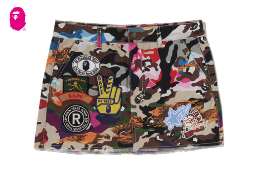HYBRID CAMO MULTI LOGO SKIRT
