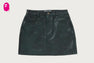 CROC PATTERN A BATHING APE LEATHER SKIRT