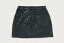 CROC PATTERN A BATHING APE LEATHER SKIRT