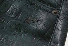 CROC PATTERN A BATHING APE LEATHER SKIRT