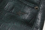 CROC PATTERN A BATHING APE LEATHER SKIRT